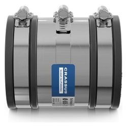 Crassus Schlauchadapter 2B CSC 076, 65-76mm, 2,5 bar, EPDM/V2A, 110mm, Gummi... CRASSUS-CRA14034 4260182340349 (Abb. 1)