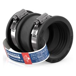 Crassus Schlauchadapter Typ 1 CDC 043, 38-43mm, 0,6 bar, EPDM/V2A, CRA14044... CRASSUS-CRA14044 4260182342626 (Abb. 1)