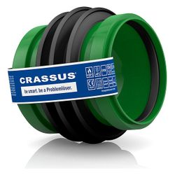 Crassus Wanddurchführung KG2000 Überschiebemuffe, DN 110, bis 2,5 bar, 3-Stegdicht... CRASSUS-CRA22194KG2 4260391370090 (Abb. 1)