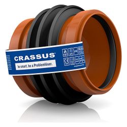 Crassus Wanddurchführung KG Überschiebemuffe rund, DN 200, bis 2,5 bar, 3-Stegdichtun... CRASSUS-CRA22197 4260182347447 (Abb. 1)