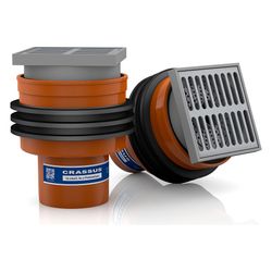 Crassus Bodenablauf KG Innen, DN 50/110, 1,79l/s, bis 2,5 bar, 150x150mm, Kunststoff... CRASSUS-CRA22800 4260431850148 (Abb. 1)