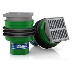 Crassus Bodenablauf KG2000 Innen, DN 50/110, 1,79l/s, bis 2,5 bar, 150x150mm, Kuns... CRASSUS-CRA22800KG2 4260431850155 (Abb. 1)