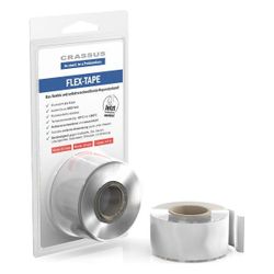 Crassus Reparaturband Flex-Tape, 25x3,5x0,7mm, Weiß, CRA70604... CRASSUS-CRA70604 4260391375613 (Abb. 1)