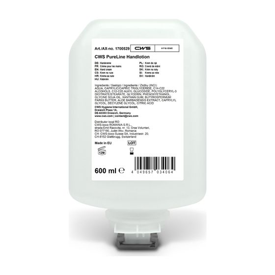 CWS PureLine Handlotion Flasche mit 600ml, 8 Stück