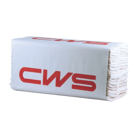 CWS Frotee extra Papier 2-lagig mit C-Falz 2880 Blatt 23x33 cm, Weiß