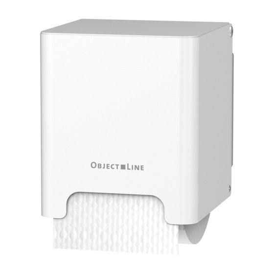 CWS ObjectLine Toilettenpapierspender für Einzelrollen HxBxT 133x118x127mm, Edelstahl Weiß