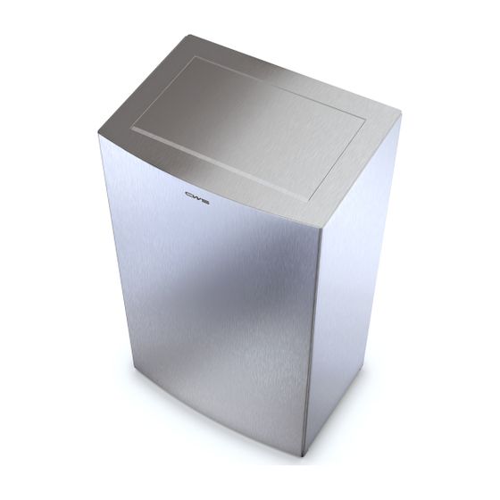 CWS selbstschließender Edelstahl Deckel für Paradise Stainless Steel Paper Bin 25