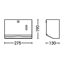CWS Universal-Faltpapierhandtuchspender 250, 190x275x130mm, Aluminium eloxiert... CWS-3110400  (Abb. 1)