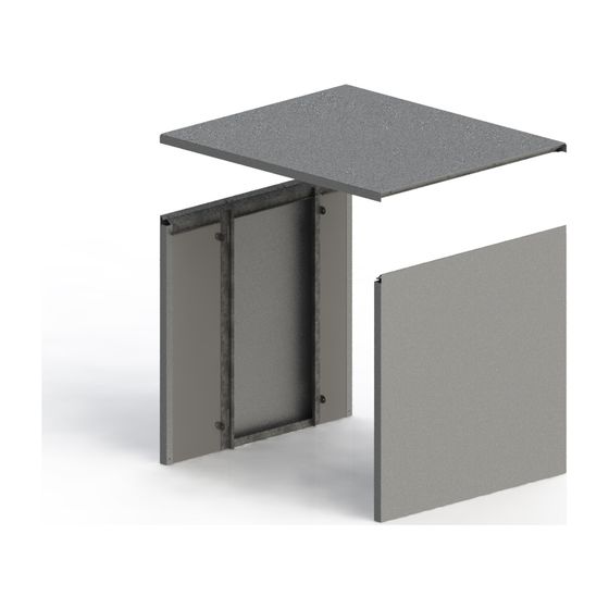 Daikin Gehäuse, für Sound-Cover Dagmute, 155x965x1150mm, Aluminium, Anthrazit, DE.MUTECASE1A