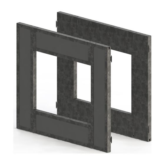 Daikin Rahmen, für Sound-Cover Dagmute, 88x935x1100mm, Aluminium, RAL9005, DE.MUTEFRAME1A