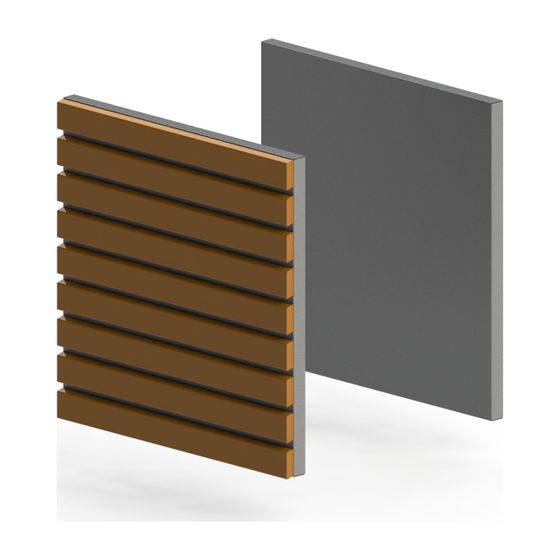 Daikin Frontplatten-Set Sound-Cover Dagmute, 130x740x770mm, Aluminium, Anthrazit/Kiefer, DE.MUTEPANEL1B