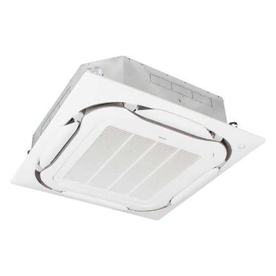 Daikin Zwischendeckengerät Roundflow FCAG71B, Kühlen 6,8kW Heizen 7,5kW, 230V R32, mit Standardblende BYCQ140E, Weiß