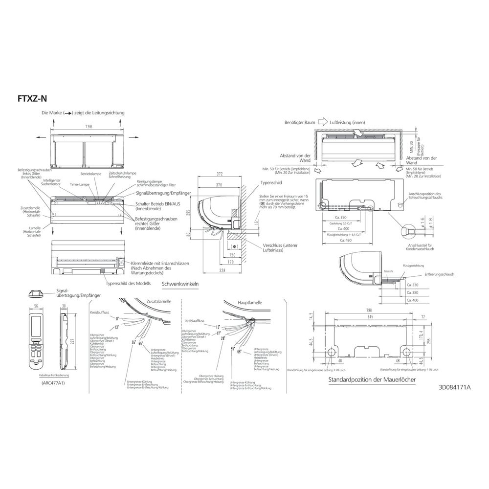 Daikin Split-Klimaanlage Innengerät Ururu Sarara FTXZ-N Typ 35, Kühlen 3,5kW Heizen 5kW... DAIKIN-FTXZ35N 4548848246960 (Abb. 2)