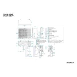 Daikin Altherma Luft-Wasser Wärmepumpe 3 H HT Baugröße 18 Außengerät 3-phasig/400V... DAIKIN-EPRA18DW17 4573535171645 (Abb. 1)