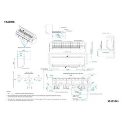 Daikin Klimaanlage Innengerät Sky Air FAA-B Typ 100, Kühlen 9,5kW Heizen 10,8kW, 230V R... DAIKIN-FAA100B 4548848068111 (Abb. 1)
