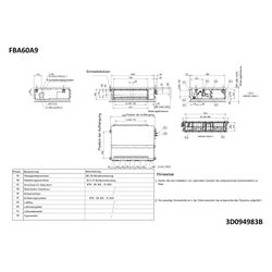 Daikin Kanalgerät Sky Air FBA-A9 Typ 60, Kühlen 6kW Heizen 7kW, 230V R32, 245x1000x800m... DAIKIN-FBA60A9 4548848722907 (Abb. 1)