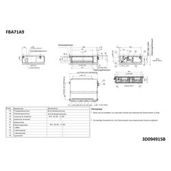 Daikin Kanalgerät FBA-A9 Typ 71, Kühlen 6,8kW Heizen 7,5kW, 230V R32, 245x1000x800mm... DAIKIN-FBA71A9 4548848722914 (Abb. 1)