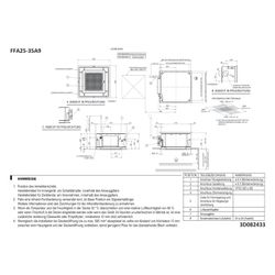 Daikin Euroraster-Zwischendeckengerät Roundflow FFA-A9, 260x575x575mm, 2,5kW 230V R32, ... DAIKIN-FFA25A9 4548848722853 (Abb. 1)