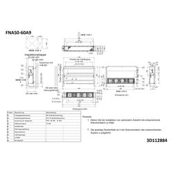 Daikin Truhengerät Sky Air FNA-A9 Typ 50, Kühlen 5kW Heizen 5kW, 620x1190x200mm, R32, W... DAIKIN-FNA50A9 4548848722969 (Abb. 1)
