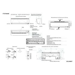 Daikin Split-Klimaanlage Innengerät Perfera FTXTM-A Typ 40, Kühlen 4kW Heizen 4kW, 230... DAIKIN-FTXTM40A 4573535188506 (Abb. 1)