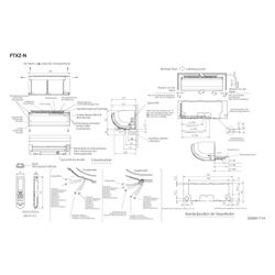 Daikin Split-Klimaanlage Innengerät Ururu Sarara FTXZ-N Typ 35, Kühlen 3,5kW Heizen 5kW... DAIKIN-FTXZ35N 4548848246960 (Abb. 1)
