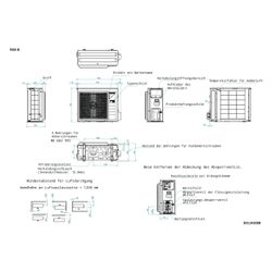 Daikin Split-Klimaanlage Außengerät RXA-B8 Typ 50, Inverter, 734x870x373mm, 230V R32, R... DAIKIN-RXA50B8 4573535308362 (Abb. 1)