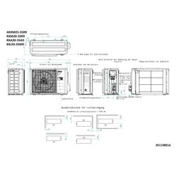 Daikin Split-Klimaanlage Außengerät RXM-A Typ 20, Inverter, 550x765x285mm, 230V R32, RXM... DAIKIN-RXM20A 4548848794058 (Abb. 1)