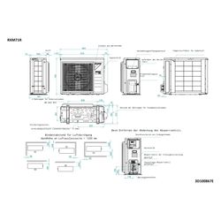 Daikin Split-Klimaanlage Außengerät RXM-A Typ 71, Inverter, 734x954x401mm, 230V R32, RXM... DAIKIN-RXM71A 4548848794119 (Abb. 1)