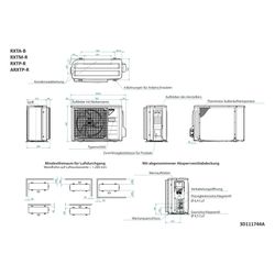 Daikin Split-Klimaanlage Außengerät RXTM-A Typ 40, Inverter, 551x763x312mm, 230V R32, R... DAIKIN-RXTM40A 4573535188551 (Abb. 1)