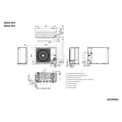Daikin Klimaanlage Außengerät Sky Air Alpha RZAG-NY1 Typ 71, 400V R32... DAIKIN-RZAG71NY1 4548848761722 (Abb. 1)