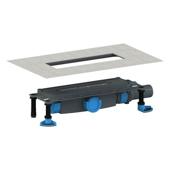 Dallmer DallFlex seitlich Ablaufgehäuse DN 50, höhenverstellbar 90-250mm