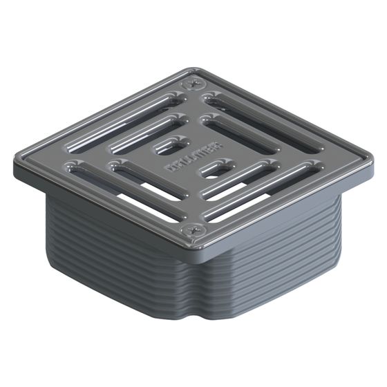 Dallmer DallDrain Select Aufsatz Rost verschraubt 100x100mm, ABS/Edelstahl, 517463