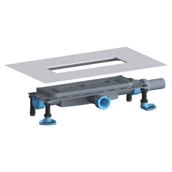 Dallmer DallFlex Plan Ablaufgehäuse DN 40, für Duschrinnen CeraFloor, CeraWall, CeraFrame, Zentrix und CeraNiveau