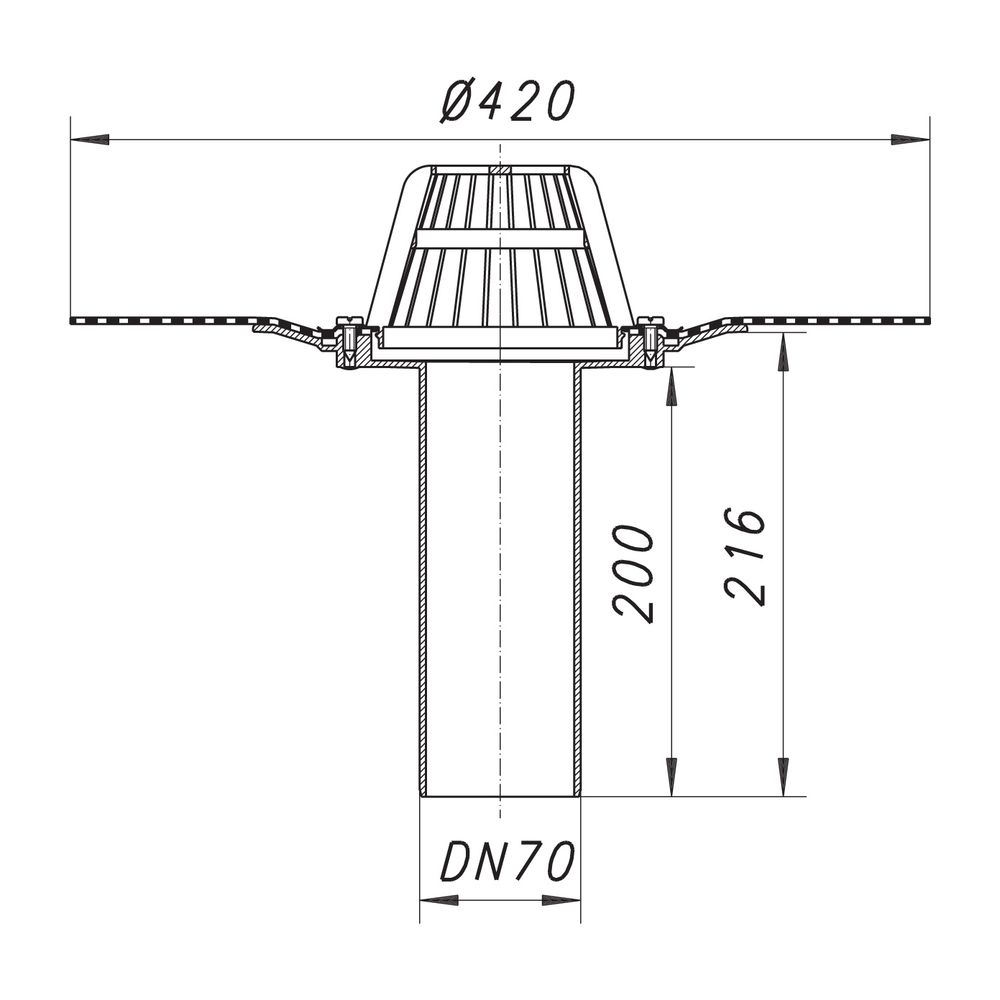 Dallmer Dachablauf 84 D DallBit DN 70... DALLMER-832740 4001636832740 (Abb. 2)