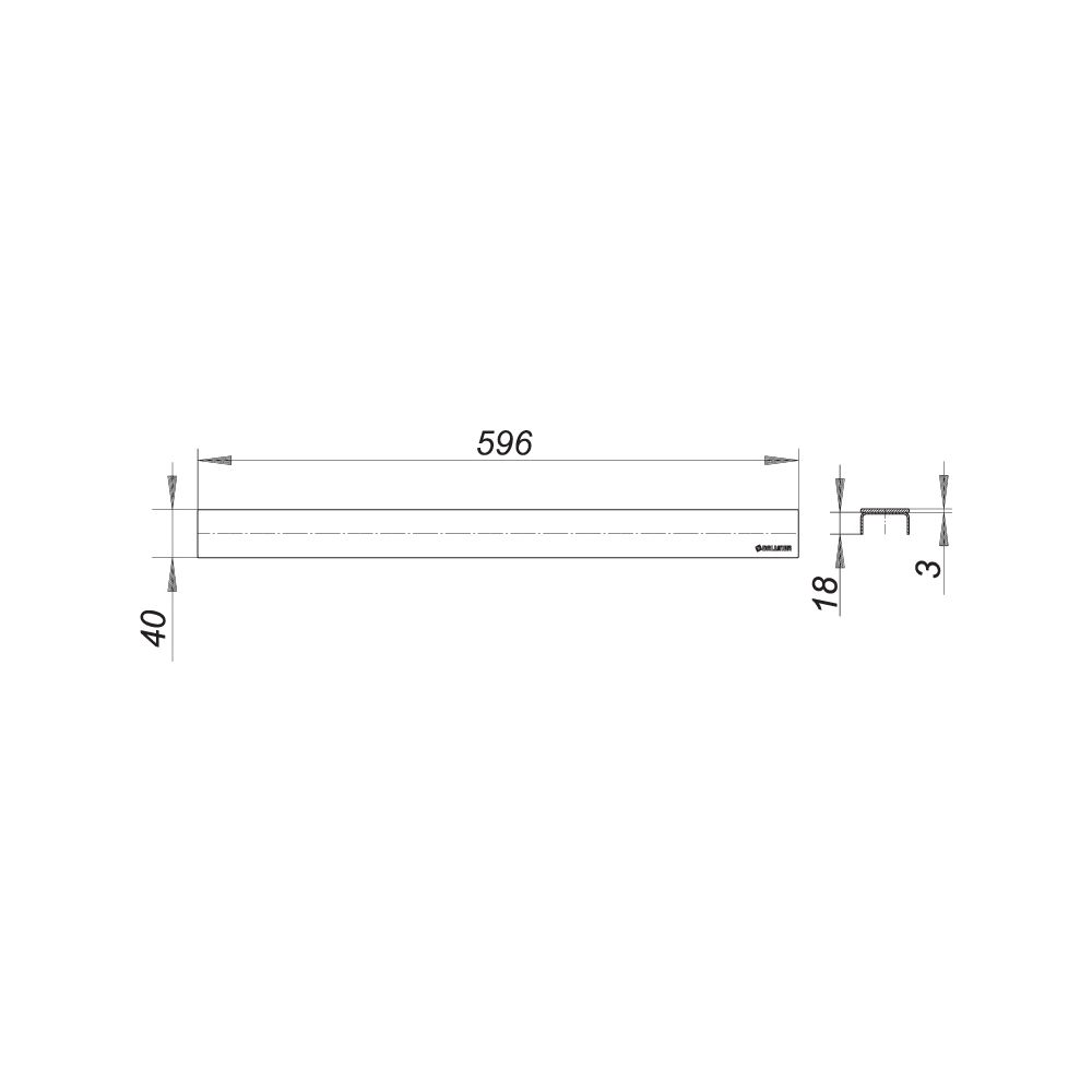 Dallmer CeraLine Design matt Abdeckung 600mm... DALLMER-520623 4001636520623 (Abb. 2)