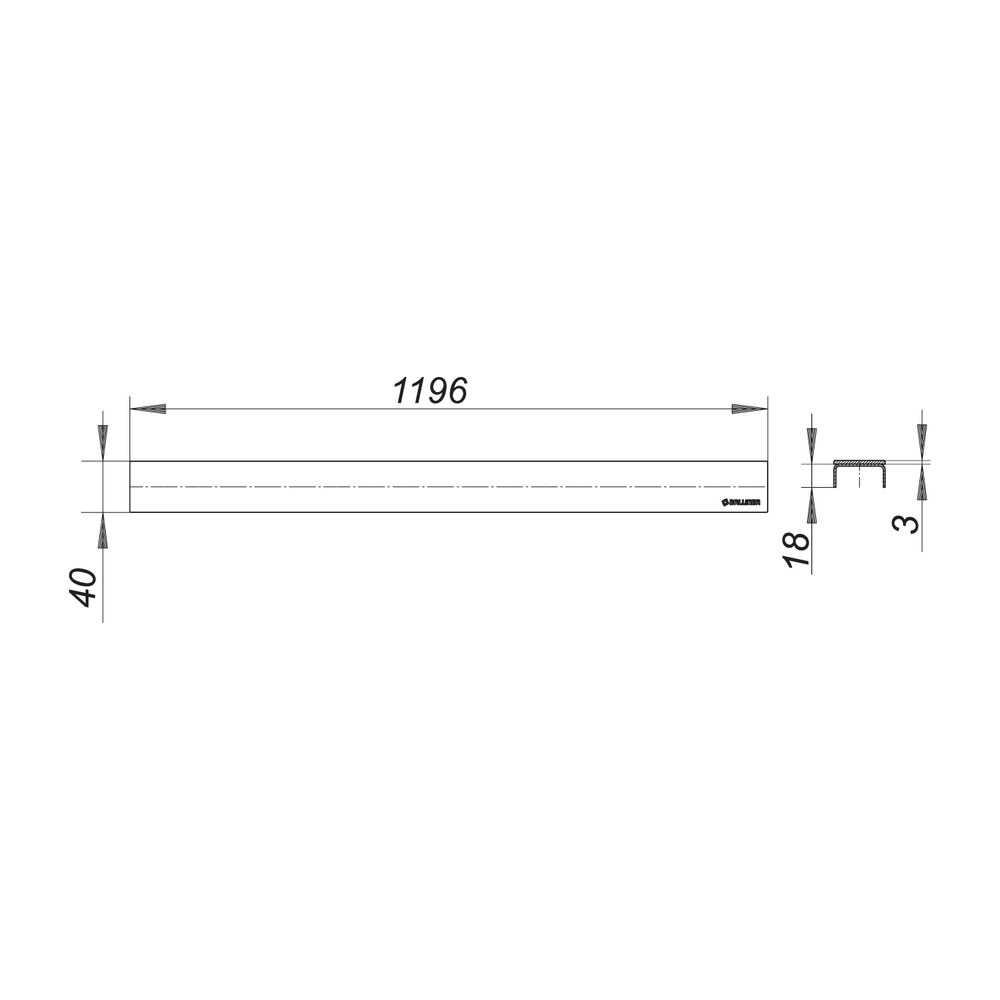 Dallmer CeraLine Abdeckung 1200mm, Mattschwarz... DALLMER-527257 4001636527257 (Abb. 2)