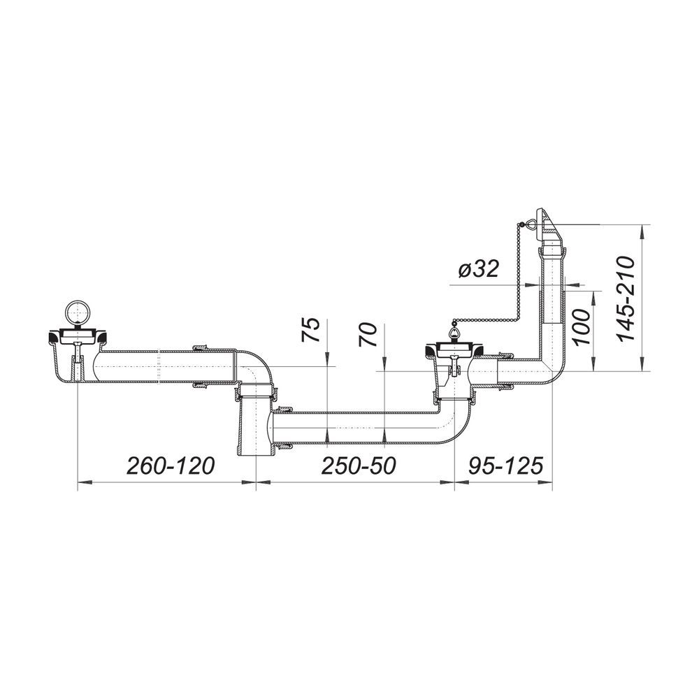 Dallmer Ab- und Überlauf Set 023 U, 1 1/2"... DALLMER-110305 4001636110305 (Abb. 2)