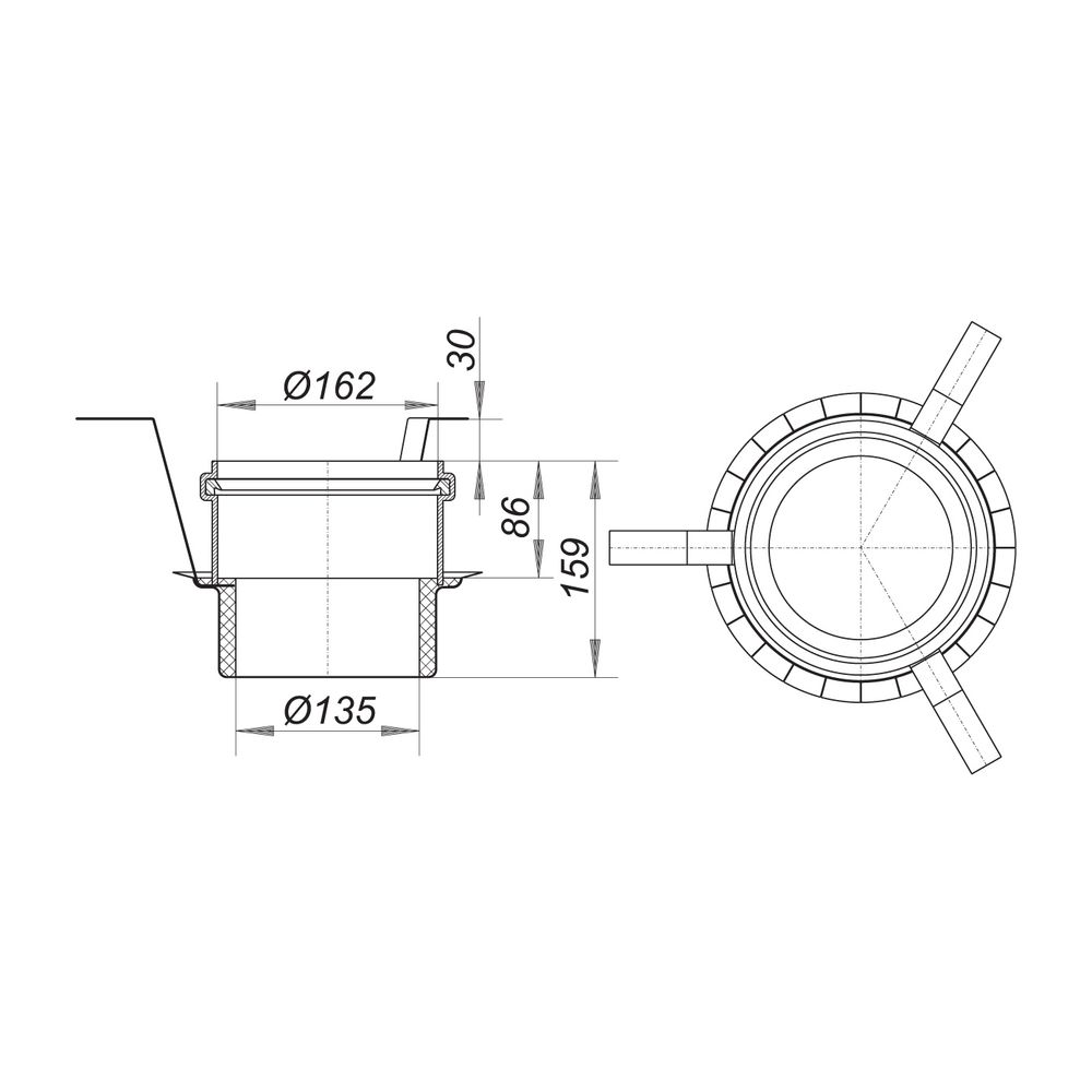 Dallmer Brandschutz-Rohbauelement 5 DN 70/100... DALLMER-515056 4001636515056 (Abb. 2)