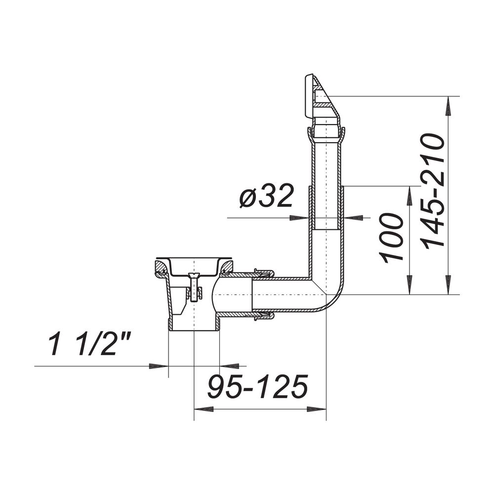 Dallmer Ab- und Überlauf Set 014 U, 1 1/2"... DALLMER-110206 4001636110206 (Abb. 2)