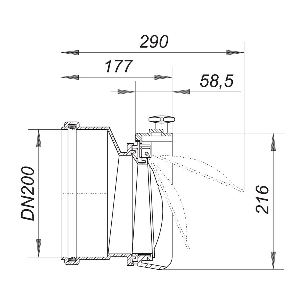 Dallmer Rohrklappe DN 200... DALLMER-660305 4001636660305 (Abb. 2)