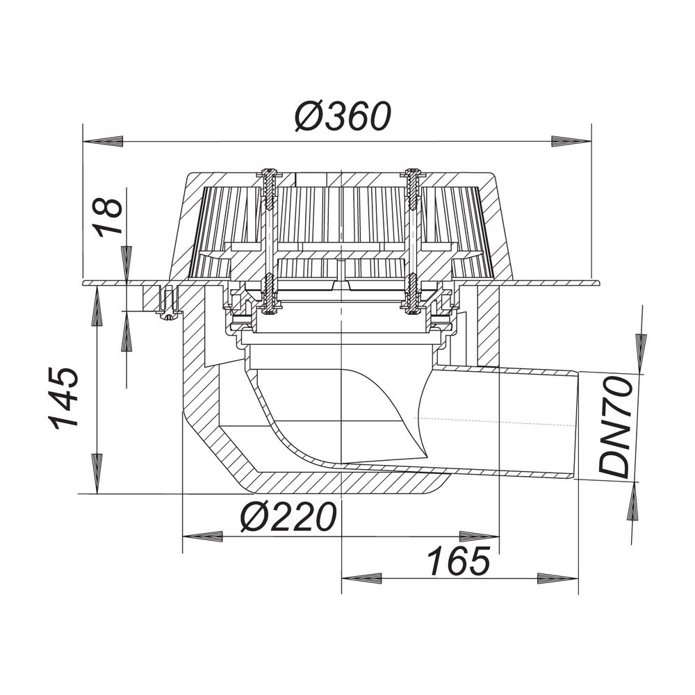 Dallmer SuperDrain Dachablauf 64 PVC, DN 70... DALLMER-671189 4001636671189 (Abb. 2)