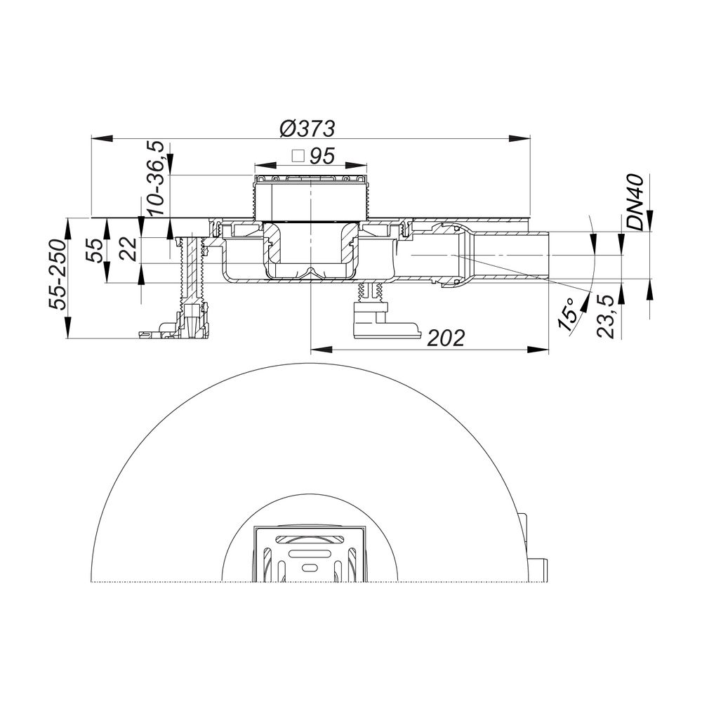 Dallmer DallDrain Pure Plan Bodenablauf 100x100mm DN 40... DALLMER-517074 4001636517074 (Abb. 2)