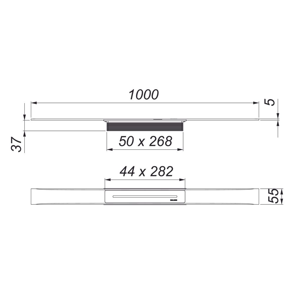 Dallmer CeraFloor Select Duschrinne 1000mm, Edelstahl matt, 538048... DALLMER-538048 4001636538048 (Abb. 3)