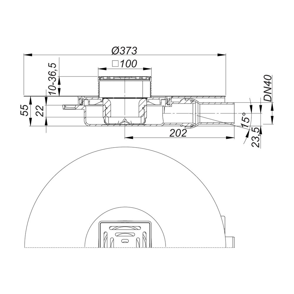 Dallmer DallDrain Select Plan OM Bodenablauf 100x100mm DN 40... DALLMER-517593 4001636517593 (Abb. 2)