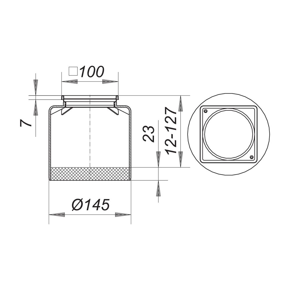 Dallmer ECS 15 Aufsatzrahmen 100x100mm... DALLMER-500564 4001636500564 (Abb. 2)