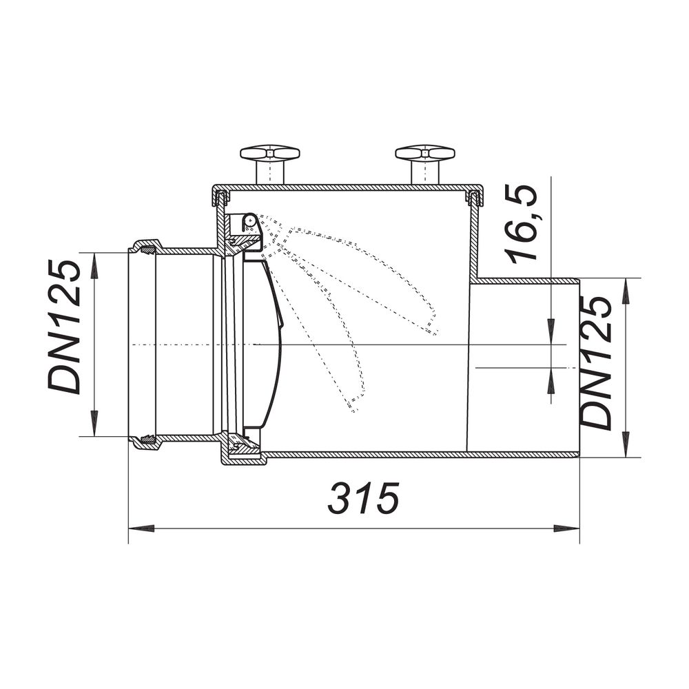 Dallmer Rückstauverschluss Stausafe E DN 125... DALLMER-661081 4001636661081 (Abb. 2)