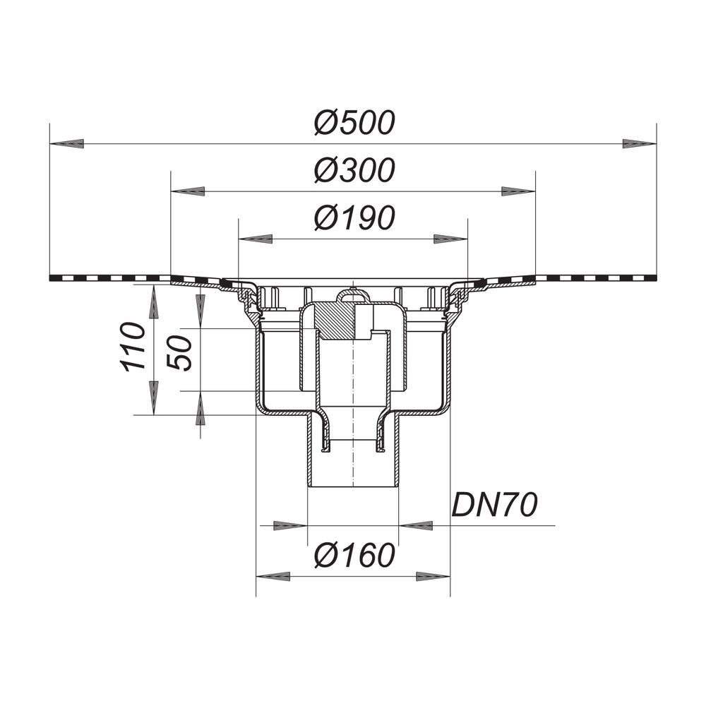 Dallmer Ablaufgehäuse 61 HT DallBit PP-Niro DN 70... DALLMER-612847 4001636612847 (Abb. 2)