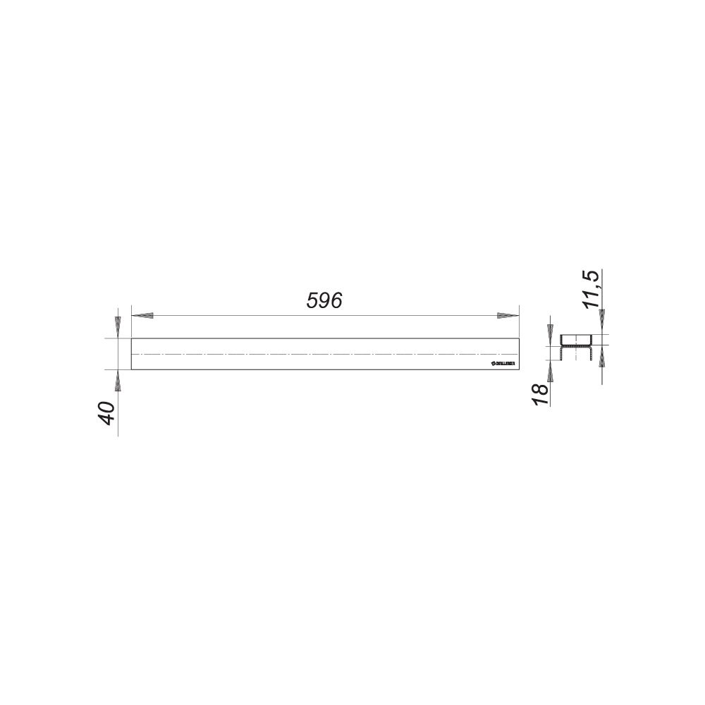 Dallmer CeraLine Individual Abdeckung 600mm... DALLMER-520722 4001636520722 (Abb. 2)