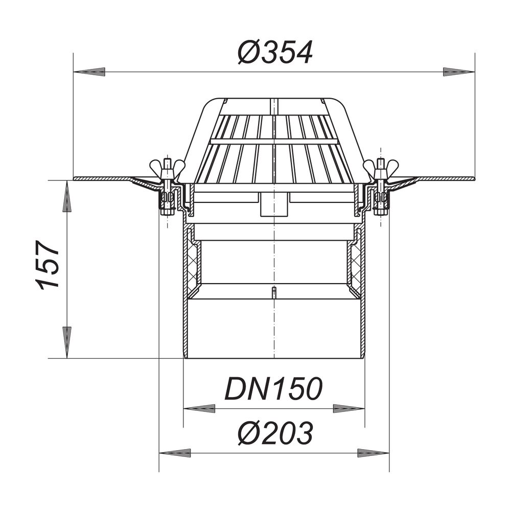 Dallmer Dachablauf 62 Schraubflansch DN 150... DALLMER-621092 4001636621092 (Abb. 2)