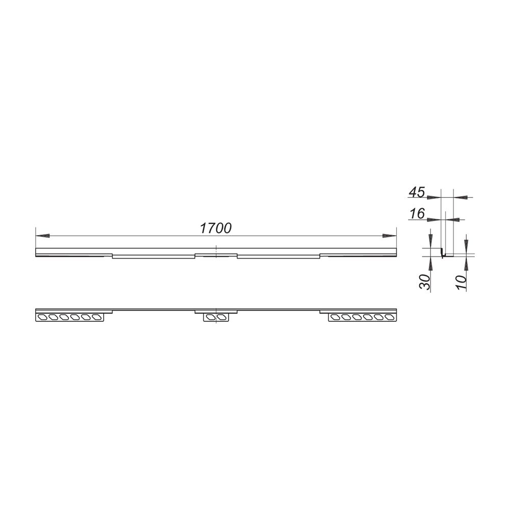 Dallmer CeraWall Individual Duo Duschrinne 1700mm... DALLMER-536068 4001636536068 (Abb. 2)